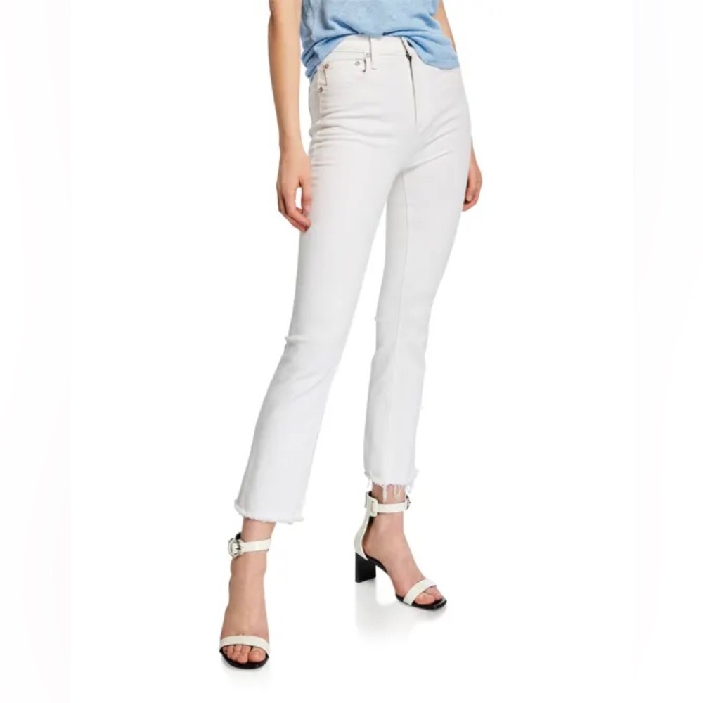Rag & Bone
Nina High-Rise Ankle Flare with Frayed Hem